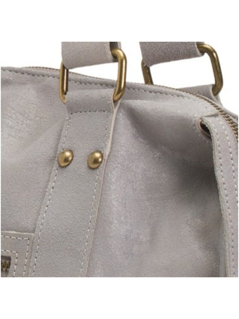 GAVE LUX Made In Italy Leather Large Satchel Brush Front Zip - Picture 4 of 5